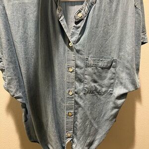 Lulu's Light Blue Casual Button Down Shirt